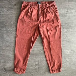 Todd Snyder Pleated Stretch Chino Trouser in Rust